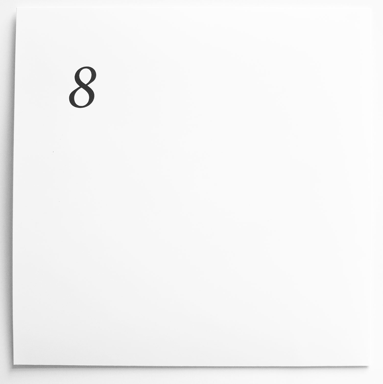 Anneke Kleimann, 8, 2015, Vinyl, 12 Inch, 12:00 min Siebdruck, 31,5 x 31,5 cm